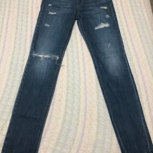 Joe's Skinny Blue Distressed Jeans Women's Size 27